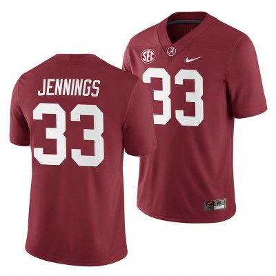 Men's Alabama Crimson Tide #33 Anfernee Jennings Crimson 2019 NCAA Home Game College Football Jersey 2403ZSQB0